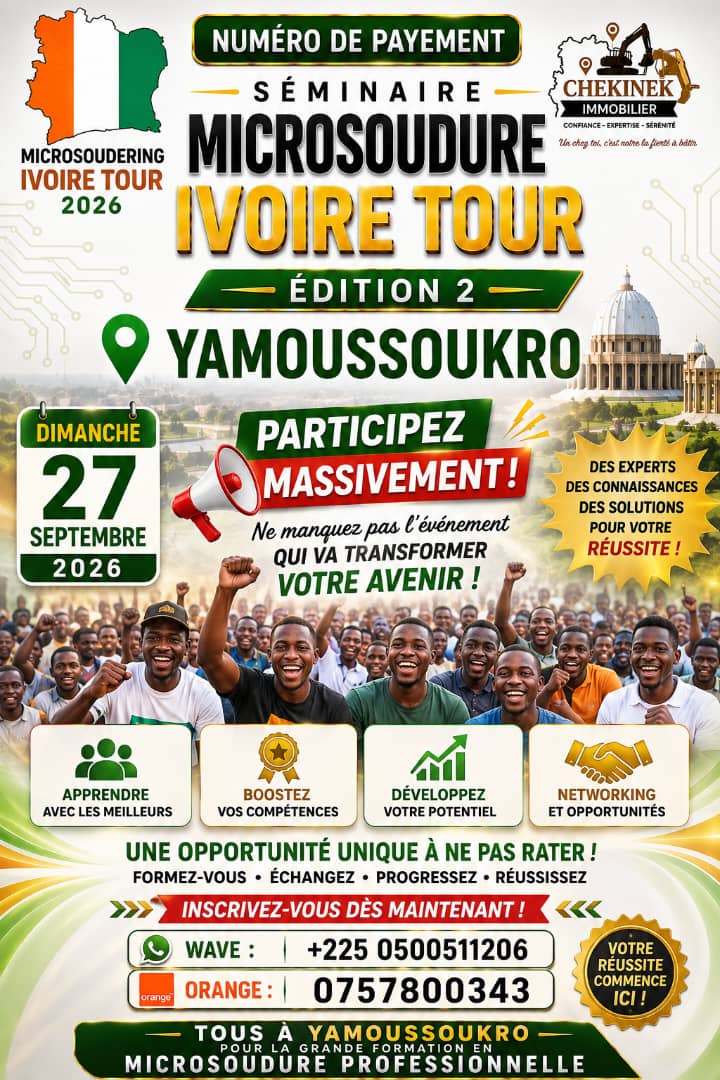 Séminaire Microsoudure Ivoire Tour — Édition Yamoussoukro